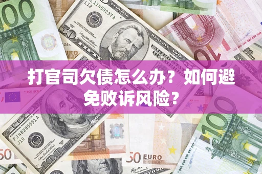 武汉打官司欠债怎么办？如何避免败诉风险？