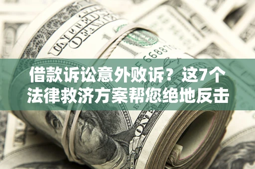 武汉借款诉讼意外败诉？这7个法律救济方案帮您绝地反击！