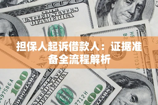 武汉担保人起诉借款人：证据准备全流程解析