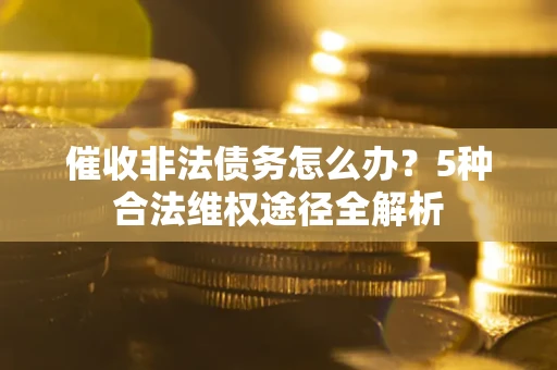 武汉催收非法债务怎么办？5种合法维权途径全解析
